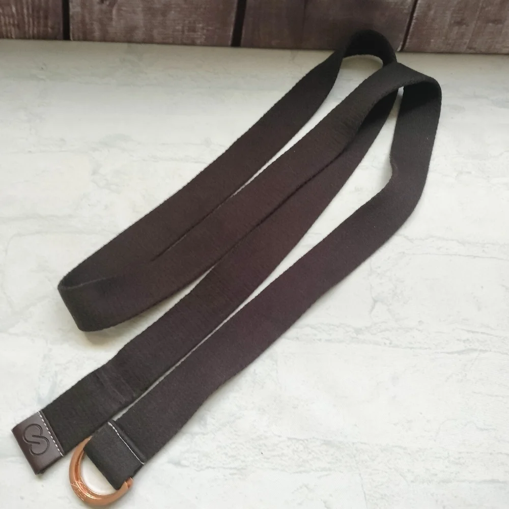 Women's Calia By Carrie Underwood Brown Nylon Brown Belt Brass D-ring Closure